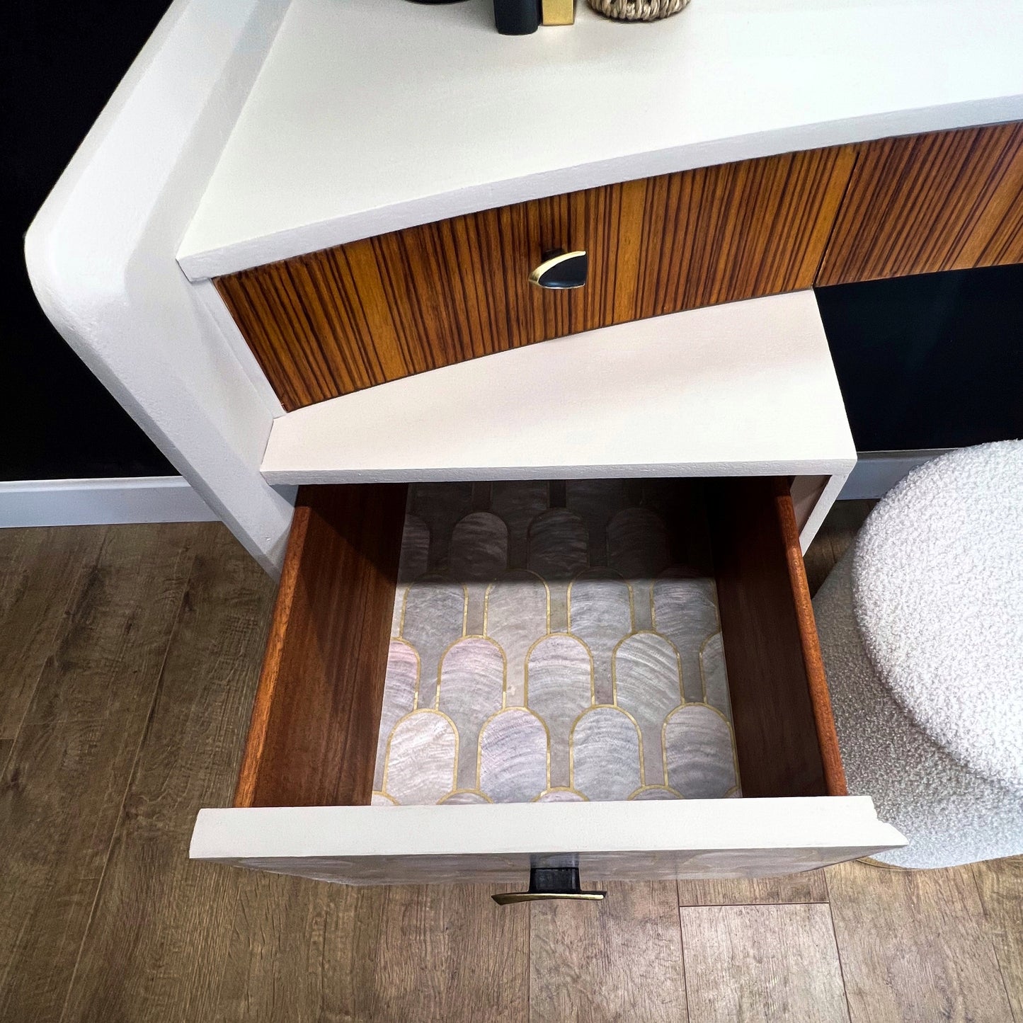 Curved Mid Century Dressing Table