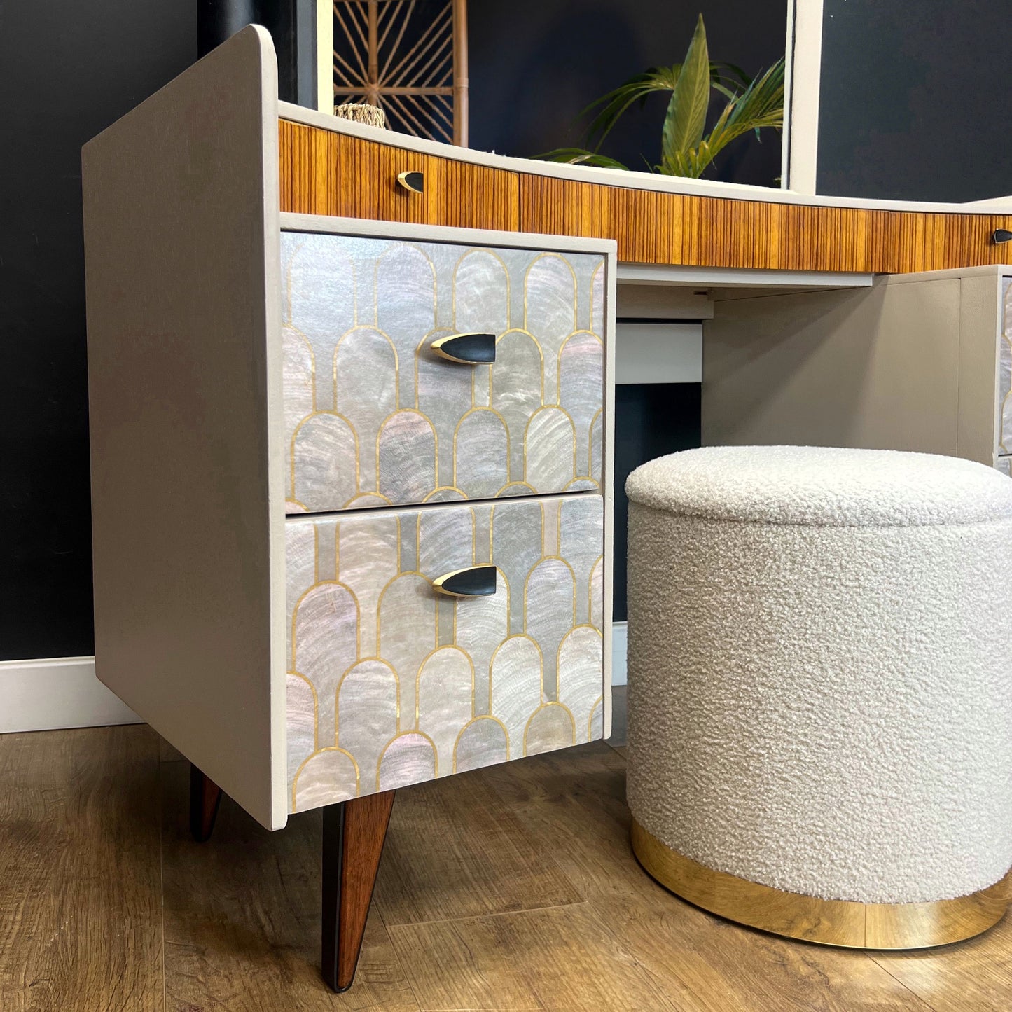 Curved Mid Century Dressing Table